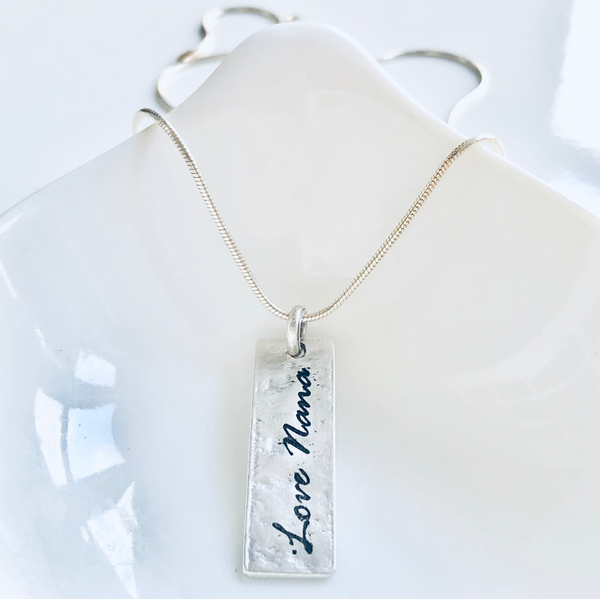 "Love Nana" Silver Chain Engraved Necklace.